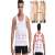 White men's slimming tank top, body shaper, breathable, comfortable, showing before and after results
