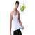 White men's slimming tank top, body shaper, breathable, comfortable, showing the material