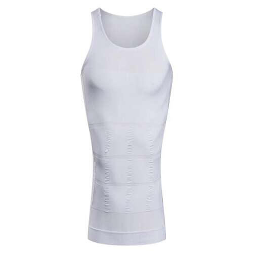 White men's slimming tank top, body shaper, breathable, comfortable