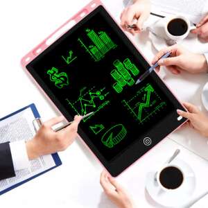 Pink LCD writing tablet for kids, drawing board with stylus and erase button, 10 inch screen, perfect for doodling, note taking, and learning - Drawing Board