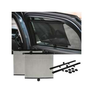 Welora® 2-Pack Retractable Car Sun Shades for Side Windows, with Suction Cups, Premium Quality, 40x47 cm, Black