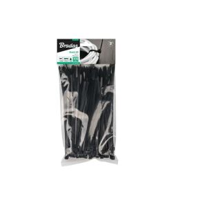 Opaski kablowe Bradas czarne odporne na UV 8.8x450mm, 100 szt. - Zacisk rury