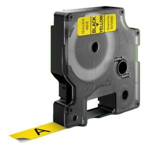 Bandă de etichete Dymo LabelManager, 12mm x 7m, negru pe galben, original - Dymo