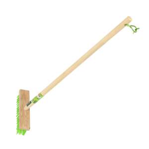 Zöld gyerek seprű, partvis fa nyéllel, felekasztható kötéllel 90187987 Szabadtéri játékok és felszerelések