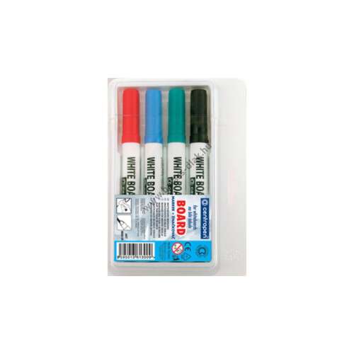 Centropen 8559 Whiteboard-Marker, 4er Pack, rot, blau, grün, schwarz
