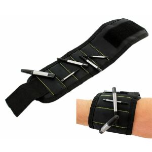 Mágneses csuklópánt, bit csavar tartó, tépőzáras, ezermestereknek