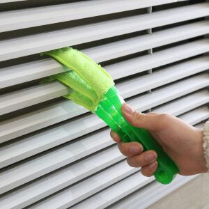 Mikroszálas Redőnytisztító Kefe - Zöld - 20,5 cm