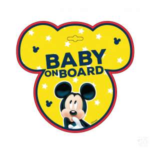 Disney Mickey - Baby On The Board Tapadókorongos Tábla 86242007 Baby on board jelzések