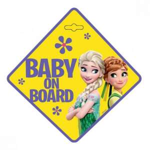 Disney Frozen, Jégvarázs baby on board tábla 86244017 Baby on board jelzés