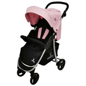 Asalvo America 2 stroller, pink, black, front view - Asalvo