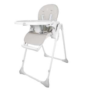 Asalvo Arzak high chair with double tray, grey color, white frame - High Chair