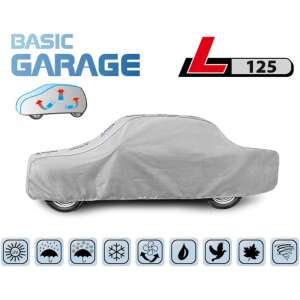 Lada 2105 autótakaró, Basic Garage, szürke, vízálló, UV védelem, szélálló, hóálló, fagyálló, madárürülék elleni védelem, virágpor elleni védelem, véd a korróziótól, fakulástól, szennyeződéstől, könnyen tárolható, könnyen szállítható, a legtöbb autóhoz illeszkedik, 405-427cm - Kert