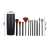 12-teiliges Make-up-Pinselset mit schwarzem Etui