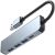 Tech-Protect v0-hub 5in1 szürke USB adapter ferde nézet