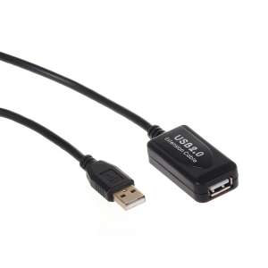USB 2.0 Verlängerungskabel, 10m lang, schwarz, aktiv, MCTV-757 43084 - Maclean