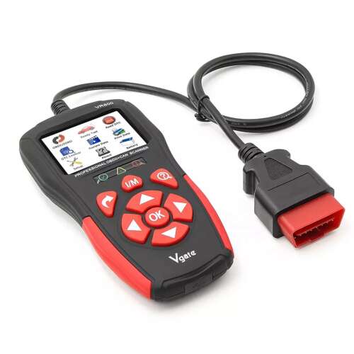 Vgate VR800 OBD2 autódiagnosztikai szkenner, piros és fekete, kábellel - Vgate