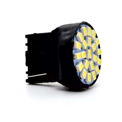 T20 LED izzó 22 SMD-vel, sárga, DC12V, 7440, autó oldalsó helyzetjelző vagy féklámpa - Autós kiegészítő