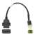 Kawasaki 6-tűs OBD2 adapter kábel, mindkét vége látható