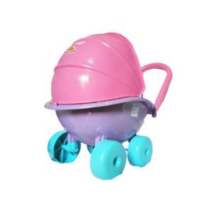 Műanyag Játék Babakocsi Lecsukható Árnyékolóval – Járássegítő Játék És Baba Kiegészítő Kislányoknak Vidám Színekben – 41 X 30 X 44 Cm