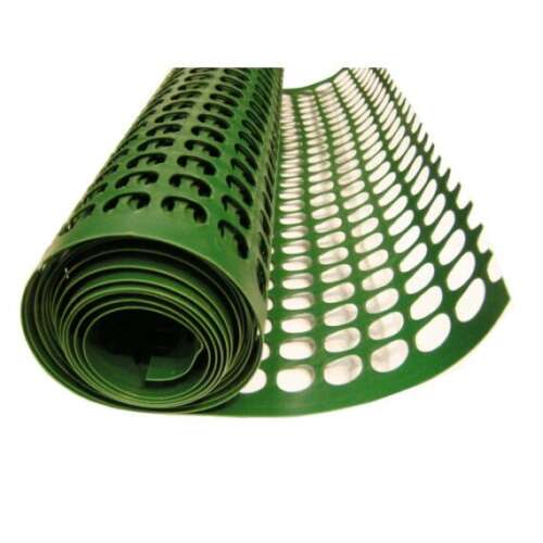 Green plastic fence mesh roll, 20x30mm, 3 x 0,5m