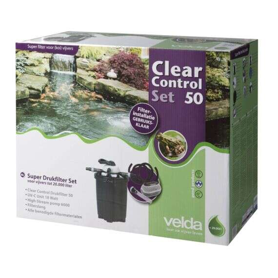 Velda Clear Control 50 nyomás alatti szűrő szett (CC50+UV-C18W+HS...