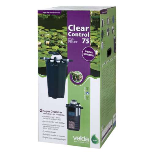 Velda Clear Control 75 pressure filter set (CC75+UV-C36W+ HS 8 000 pump), for 30 m³ water