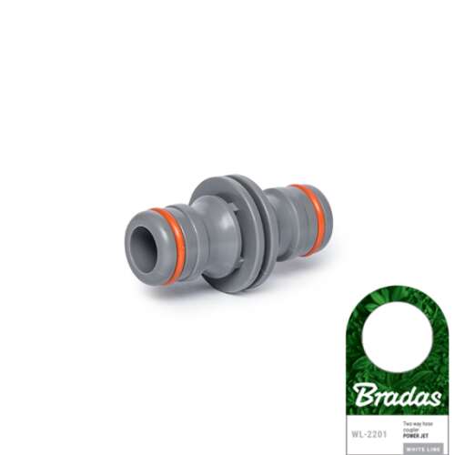 Conector pentru furtun WHITE LINE WL-2201 PowerJet, gri cu inele portocalii