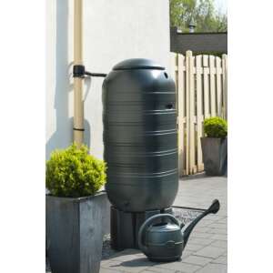 Recipient pentru apă de ploaie, 250l, plastic negru-verde, 121x50x50cm 86309065 Rezervoare de colectare a apei de ploaie