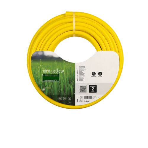 Fitt Idromat 1 inch yellow garden hose, 25m length, 8 bar pressure