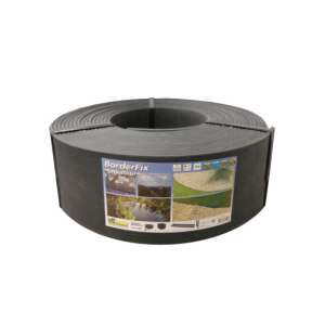 BorderFix 14cm x 15m Garden Edging, 7mm thick, black, roll of recycled plastic - Garden Edging