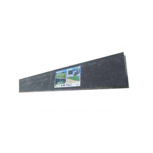 Schwarze Kunststoffumrandung für Gartenbeete und Teiche, 14cm x 2m, 10mm dick, 5 Stück pro Karton