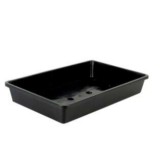 Čierna plastová tácka na klíčenie, 6 x 37,5 x 24 cm, 10 kusov v kartóne - Pomôcky na pestovanie rastlín