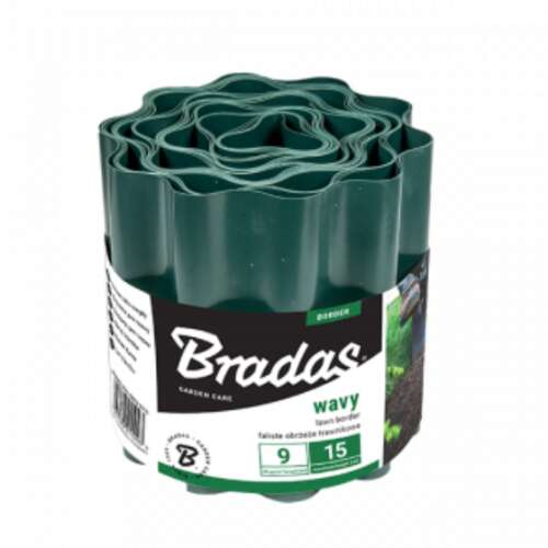 Bradas wavy garden border, 9m x 20cm, green