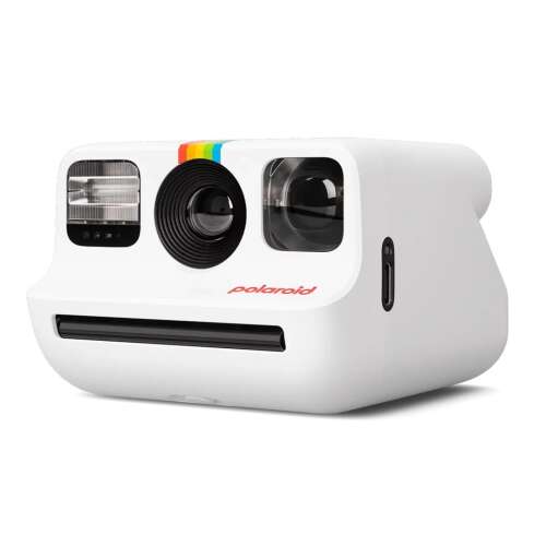 Polaroid Go Gen 2 fehér azonnali fényképezőgép, ferde nézet