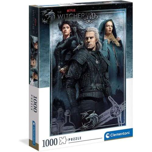 Clementoni The Witcher 1000-teiliges Puzzle mit Geralt von Riva, Yennefer und Triss Merigold
