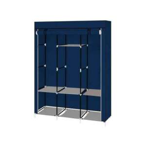 Dulap din stofă Timeless Tools de culoare albastră cu rafturi și spațiu de agățare, 130x45x170 cm - Timeless Tools