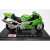 Maisto Kawasaki Ninja ZX-12R motorkerékpár modell, 1:18 méretarány, zöld, fekete talpon