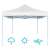 White pop-up canopy tent, 2.9x2.9 meters, Timeless Tools, weatherproof, sun protection, wind resistant