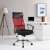 Timeless Tools ergonomic office chair with high backrest, red