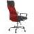 Back view of the Timeless Tools ergonomic office chair with high backrest, red