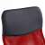 Close-up of the headrest of the Timeless Tools ergonomic office chair with high backrest, red