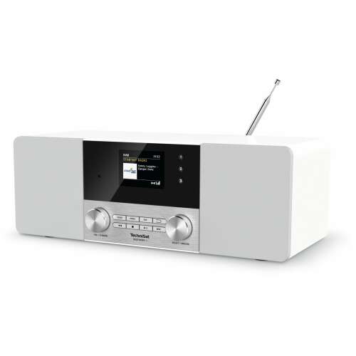 TechniSat DIGITRADIO 4 C białe radio cyfrowe z odbiorem DAB+ i FM, strumieniowaniem Bluetooth i RDS