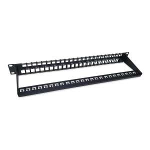 Equip 769258 19 hüvelykes Keystone Patch Panel, 48 port, fekete - Patch panel