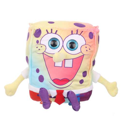 SpongyaBob plüss figura, szivárvány színű, 30cm - Játék
