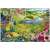 Ravensburger Vadkert 500 darabos fa puzzle, kész, színes kert madarakkal, pillangókkal és állatokkal