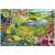 Ravensburger Vadkert 500 darabos fa puzzle, kész, színes kert madarakkal, pillangókkal és állatokkal