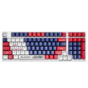 Tastatură mecanică pentru jocuri A4Tech Bloody S98 Sports Navy cu switch-uri roșii, layout UK - A4Tech
