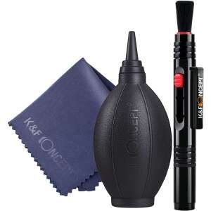 K&F Concept 3-in-1 cleaning kit for camera lenses, sensors, and other delicate surfaces - Camera accessory