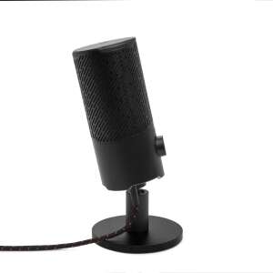 JBL Quantum Stream microphone, black, angled view - Audio