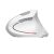 Trust Verto Wireless Ergonomic Mouse, side view, white